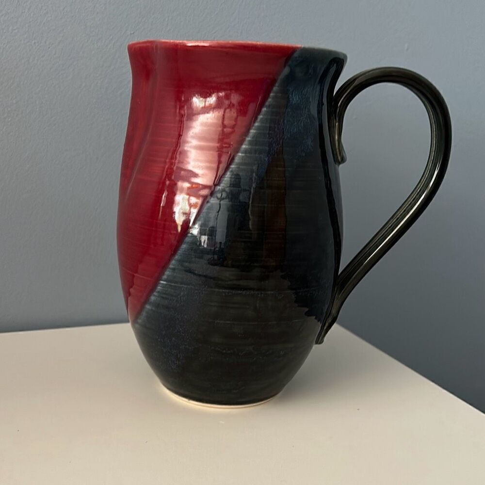 Gauley River Pottery Pitcher vase Handmade Art
